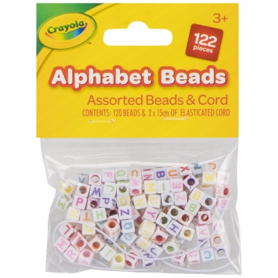 Crayola Alphabet Bracelets Assorted Beads & Cord RRP 1 CLEARANCE XL 99p